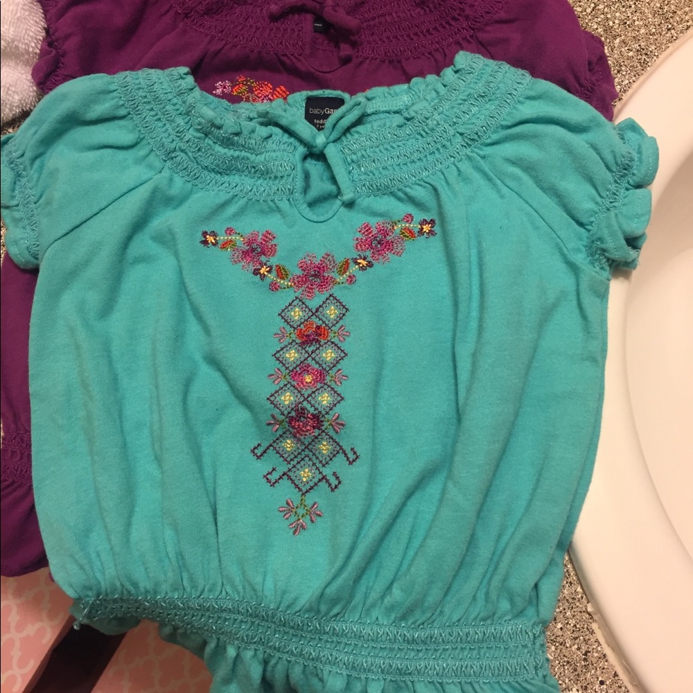 2 Toddler Girl Baby Gap Tops $12